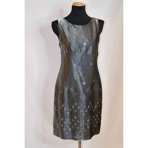 Postive Attiude Charcoal Dress with Silver Accents